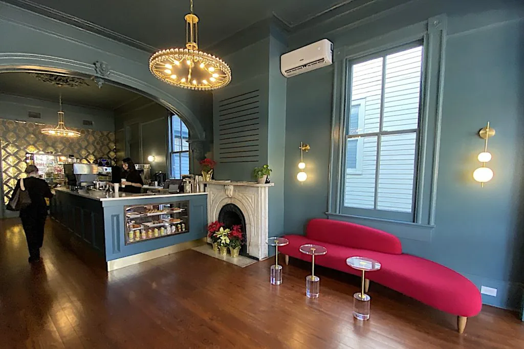 Comfortable lounge seating at High Grinds Coffee